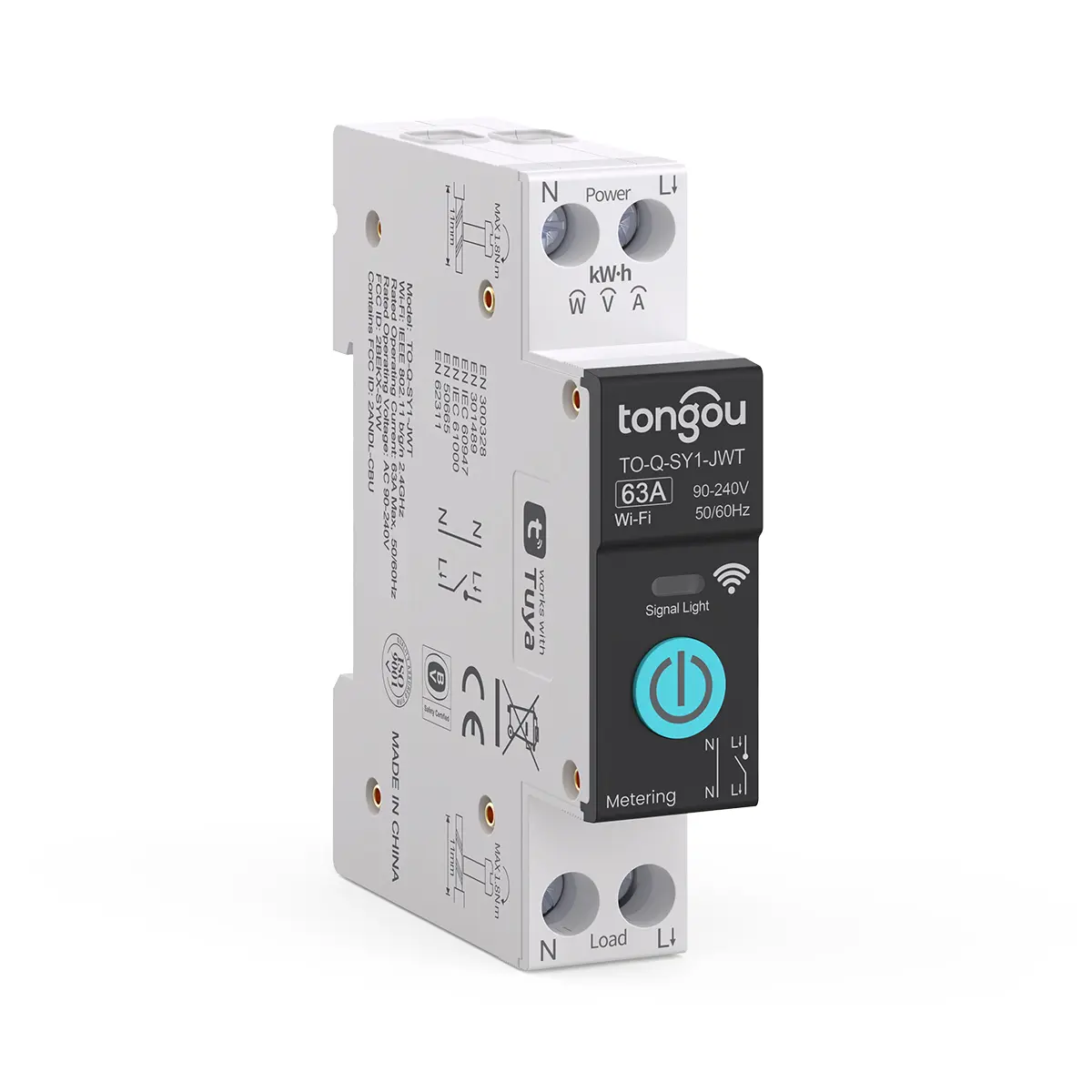 TO-Q-SY1-JWT Smart WiFi DIN Rail Switch - view 1